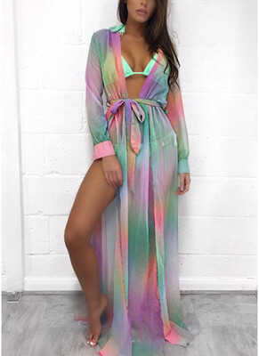2018 Chiffon Leopard Contrast Color Split Cardigan Kimono Beach Maxi Coverups
2018 Chiffon Leopard Contrast Color Split Cardigan Kimono Beach Maxi Coverups