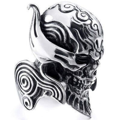 Hpolw Mens Large Stainless Steel Ring Silver Black Devil Skull Engraved Gothic Biker
Hpolw Mens Large Stainless Steel Ring Silver Black Devil Skull Engraved Gothic Biker
