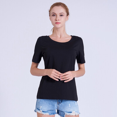 PREISEI Women Summer Clothing Pima Cotton Black Round Collar Loose Slim Casual Short Sleeve T Shirt Tops
PREISEI Women Summer Clothing Pima Cotton Black Round Collar Loose Slim Casual Short Sleeve T Shirt Tops