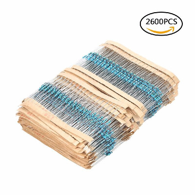 2600pcs 130 Values 1 Ohm To 3M Ohm 14W 1 Metal Film Resistors Assortment Kit Electronic Components