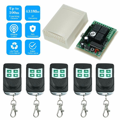 433Mhz DC 12V 4CH Universal 10A Relay Wireless Remote Control Switch Receiver Module And 5PCS 4 Key RF 433 Mhz Transmitter Remote
433Mhz DC 12V 4CH Universal 10A Relay Wireless Remote Control Switch Receiver Module And 5PCS 4 Key RF 433 Mhz Transmitter Remote