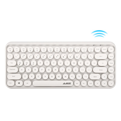 AJAZZ 308i Ivory White Bluetooth Wireless Mute Retro Typewriter Personality Round Chocolate Keycap Keyboard Suitable for Androi
AJAZZ 308i Ivory White Bluetooth Wireless Mute Retro Typewriter Personality Round Chocolate Keycap Keyboard Suitable for Androi