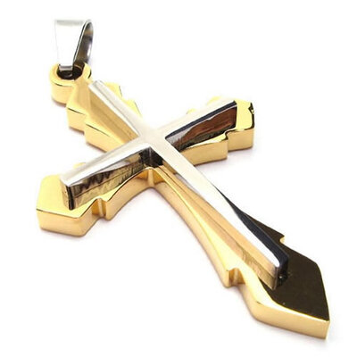 Hpolw Stainless Steel fashion 18K Gold Cross Mens Womens Necklace Pendant,Christmas present
Hpolw Stainless Steel fashion 18K Gold Cross Mens Womens Necklace Pendant,Christmas present