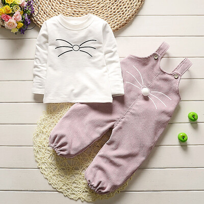 Fashion Brand Autumn Children Girl Clothes Toddler Girl Clothing Sets Cute Cat Long Sleeve TShirt And Overalls Kid Girl Clothes
Fashion Brand Autumn Children Girl Clothes Toddler Girl Clothing Sets Cute Cat Long Sleeve TShirt And Overalls Kid Girl Clothes