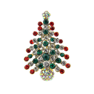 Christmas Cute Snowman Brooch Pins Clear Crystal Chic Women Wedding Party Gifts