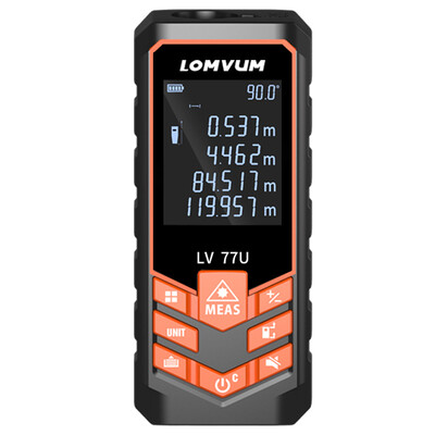 Long Yun LOMVUM 77U laser range finder 120 meters dual power supply large screen infrared electronic ruler
Long Yun LOMVUM 77U laser range finder 120 meters dual power supply large screen infrared electronic ruler