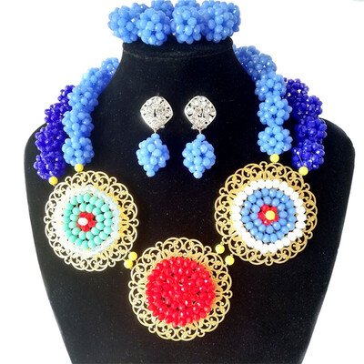 Charm Crystal Hand Knit Ball Jewelry Sky Blue And White Flower Necklace African Wedding Beads Jewelry Nigerian Bridal Jewelry Set
Charm Crystal Hand Knit Ball Jewelry Sky Blue And White Flower Necklace African Wedding Beads Jewelry Nigerian Bridal Jewelry Set