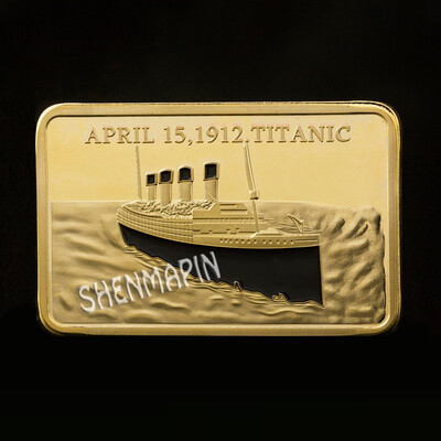 Titanic sailing commemorative coin British Titanic love souvenir art collection gold bars gold-plated silver plating
Titanic sailing commemorative coin British Titanic love souvenir art collection gold bars gold-plated silver plating