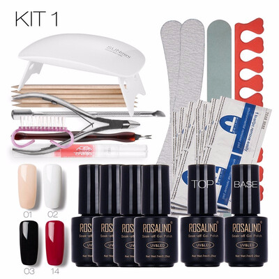 ROSALIND Nail Art Tools Set Cure 6W UV Lamp Gel Polish Soak Off Base Coat Top Coat Gel Nail Manicure Kits gel lacquer
ROSALIND Nail Art Tools Set Cure 6W UV Lamp Gel Polish Soak Off Base Coat Top Coat Gel Nail Manicure Kits gel lacquer