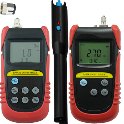 Handheld Min Fiber Optical Power Meter-50dB to 26dB 1310nm1550nm Wavelength Optical Laser Source 15mw Visual Fault Locator
Handheld Min Fiber Optical Power Meter-50dB to 26dB 1310nm1550nm Wavelength Optical Laser Source 15mw Visual Fault Locator