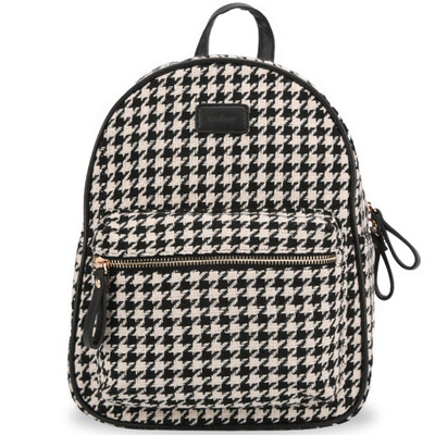 Sports bag cotton&white shoulder bag backpack bag travel bag thousands of birds grid black DTB6333
Sports bag cotton&white shoulder bag backpack bag travel bag thousands of birds grid black DTB6333