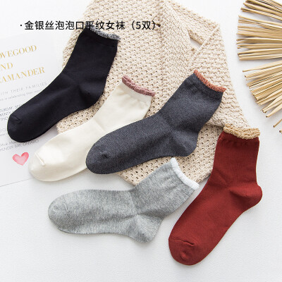 TOLORINIE 5 pairs of autumn&winter gold&silver silk fashion bubble mouth plain casual warm tube female socks black 1 dark gray 1 milk white 1 dark red 1 light gray 1 22-24
TOLORINIE 5 pairs of autumn&winter gold&silver silk fashion bubble mouth plain casual warm tube female socks black 1 dark gray 1 milk white 1 dark red 1 light gray 1 22-24