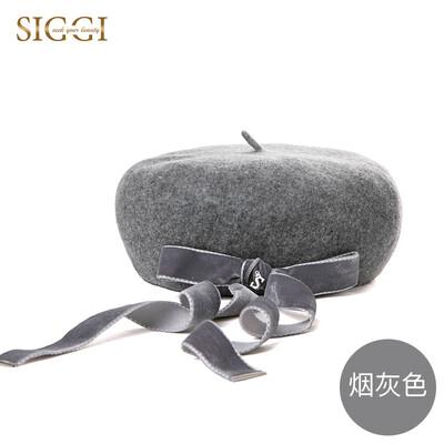 Siggi SI99272 hat female autumn&winter Korean version of the wool beret fashion elegant bow streamer painter hat Japanese literary pumpkin hat smoke gray cap width 29CM
Siggi SI99272 hat female autumn&winter Korean version of the wool beret fashion elegant bow streamer painter hat Japanese literary pumpkin hat smoke gray cap width 29CM