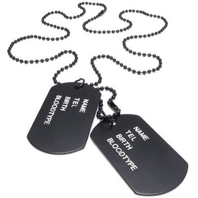 Hpolw Jewelry New Mens Black Fashion Cool Alloy Army Style 2pcs Dog Tag Pendant Necklace Chain WholesaleChristmas present
Hpolw Jewelry New Mens Black Fashion Cool Alloy Army Style 2pcs Dog Tag Pendant Necklace Chain WholesaleChristmas present