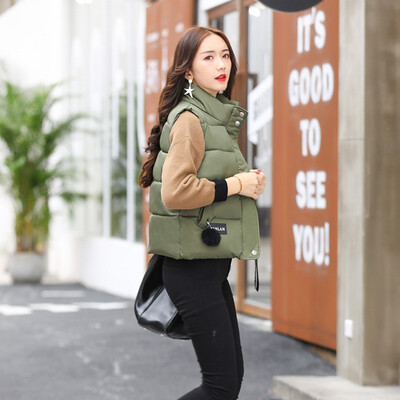 Womens Short Cotton Vest Autumn&Winter Fashion Stand Collar Slim Tide Down Cotton Jacket
Womens Short Cotton Vest Autumn&Winter Fashion Stand Collar Slim Tide Down Cotton Jacket