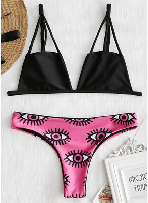 2018 Women Print Bikini Set Caged Strappy Top High Leg Swimsuit Beach Swimwear
2018 Women Print Bikini Set Caged Strappy Top High Leg Swimsuit Beach Swimwear