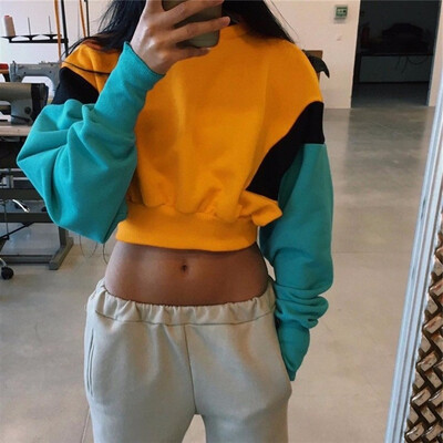 Women Spring Autumn Cute Pinkycolor Orange Hoodies Long Sleeve Loose Crop Top Sweatshirt Casual Patchwork Cloth
Women Spring Autumn Cute Pinkycolor Orange Hoodies Long Sleeve Loose Crop Top Sweatshirt Casual Patchwork Cloth