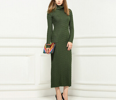 Lovaru ™Europe 2015 new winter high collar Slim solid color wool knit dress skirt female models extended female dress
Lovaru ™Europe 2015 new winter high collar Slim solid color wool knit dress skirt female models extended female dress