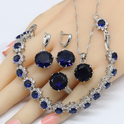 2018 Dark Blue Sapphire Green Emerald 925 Silver Jewelry Sets Women Bracelet Earrings Necklace Pendant
2018 Dark Blue Sapphire Green Emerald 925 Silver Jewelry Sets Women Bracelet Earrings Necklace Pendant