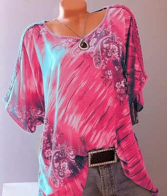 2018 Women Casual Loose Summer Flower Print Fancy Tops Blouse Short Sleeve T-shirts Crochet Lace Up Tops
2018 Women Casual Loose Summer Flower Print Fancy Tops Blouse Short Sleeve T-shirts Crochet Lace Up Tops