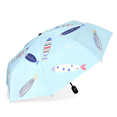 Cmon color fish black plastic automatic umbrella sun umbrella umbrella cute small black umbrella folding umbrella umbrella female UV protection automatic umbrella sky blue
Cmon color fish black plastic automatic umbrella sun umbrella umbrella cute small black umbrella folding umbrella umbrella female UV protection automatic umbrella sky blue