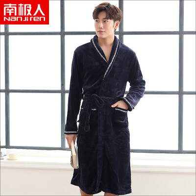 Antarctic pajamas mens autumn&winter long-sleeved flannel robe mens thickening plus velvet coral fleece home service classic can be worn outside the bathrobe male classic navy lace robe
Antarctic pajamas mens autumn&winter long-sleeved flannel robe mens thickening plus velvet coral fleece home service classic can be worn outside the bathrobe male classic navy lace robe
