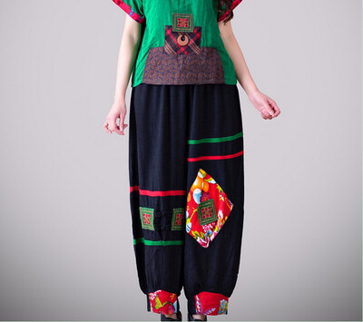 Lovaru ™ Fashion ethnic style 2015 autumn new casual women pants embroidered loose cotton female trousers
Lovaru ™ Fashion ethnic style 2015 autumn new casual women pants embroidered loose cotton female trousers
