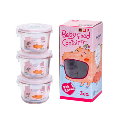 Glasslock baby Korea imported baby food box set heat-resistant glass sealed fresh storage box pink round 165ml3
Glasslock baby Korea imported baby food box set heat-resistant glass sealed fresh storage box pink round 165ml3