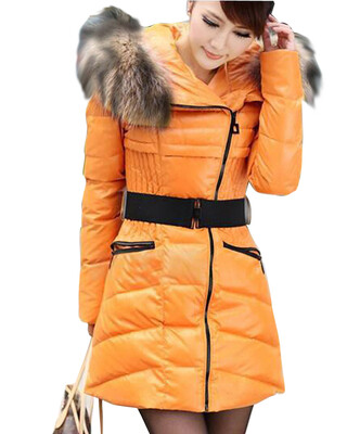 women winter long hoodie slim down coat warm feather quilted jacket fur collar
women winter long hoodie slim down coat warm feather quilted jacket fur collar