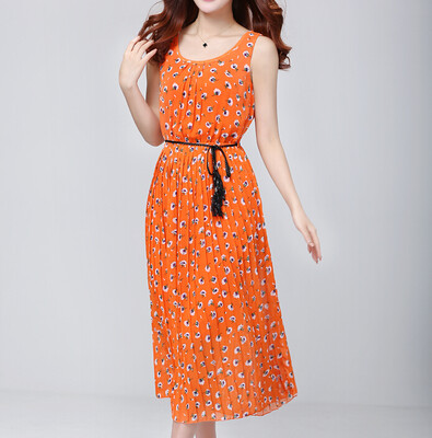 Lovaru ™ 2015 summer new Korean Floral print chiffon dress women in pleated sleeveless dress beach Dress
Lovaru ™ 2015 summer new Korean Floral print chiffon dress women in pleated sleeveless dress beach Dress