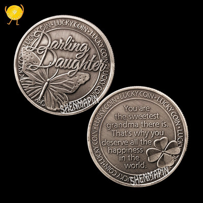 Antique silver Butterfly commemorative coin Lucky Four-leaf Clover commemorative medallion this is a gift for you
Antique silver Butterfly commemorative coin Lucky Four-leaf Clover commemorative medallion this is a gift for you