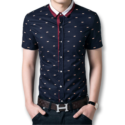 Fashion Men Shirts New Arrivals Mens Shirts 2016 Summer Short Sleeves Casual Men Printed Shirts Slim Fit 2 Colors Plus Size 5XL
Fashion Men Shirts New Arrivals Mens Shirts 2016 Summer Short Sleeves Casual Men Printed Shirts Slim Fit 2 Colors Plus Size 5XL