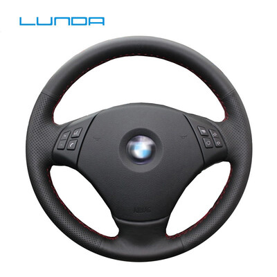 LUNDA Black Artificial Leather Car Steering Wheel Cover for BMW X1 X5 X6 5 series 530520525 1 series special hand-stitched
LUNDA Black Artificial Leather Car Steering Wheel Cover for BMW X1 X5 X6 5 series 530520525 1 series special hand-stitched