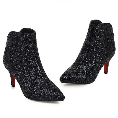 IDIFU Womens Sexy Sequins Pointed Toe Stiletto High Heel Bridal Shoes Back Zipper Short Ankle Boots
IDIFU Womens Sexy Sequins Pointed Toe Stiletto High Heel Bridal Shoes Back Zipper Short Ankle Boots