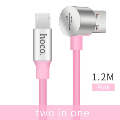 HOCO 2in1 for Lightning Micro USB to USB 90 Degrees Charging Data Cable Charger Wire Data Transfer Sync for Apple iPhone Samsung
HOCO 2in1 for Lightning Micro USB to USB 90 Degrees Charging Data Cable Charger Wire Data Transfer Sync for Apple iPhone Samsung