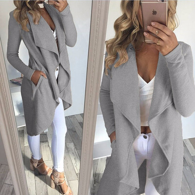 Autumn Fashion Women Long Sleeve Cardigans Ladies Irregular Solid Color Slim Fit Coats&Jackets Casual Long Outerwear Over Coat
Autumn Fashion Women Long Sleeve Cardigans Ladies Irregular Solid Color Slim Fit Coats&Jackets Casual Long Outerwear Over Coat