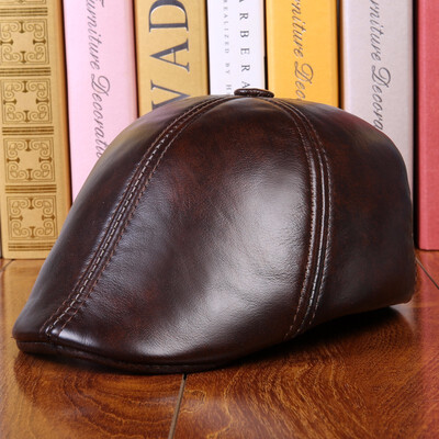 2017 New Style Winter Male Warm Hat Mens Genuine Leather Baseball Cap Adult Newsboy Beret Hat Cowhide Peaked Cap B-7253
2017 New Style Winter Male Warm Hat Mens Genuine Leather Baseball Cap Adult Newsboy Beret Hat Cowhide Peaked Cap B-7253