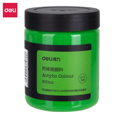 Deli deli 300ml art painting acrylic paint hand-painted wall painting acrylic paint large bottle outdoor painted textile pigment 73875 light green
Deli deli 300ml art painting acrylic paint hand-painted wall painting acrylic paint large bottle outdoor painted textile pigment 73875 light green