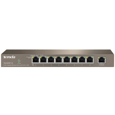 Tenda (Tenda) TEG1009P-EI 9 гигабитный сетевой коммутатор 8 PoE разветвитель питания сети инжиниринга предприятия
Tenda (Tenda) TEG1009P-EI 9 гигабитный сетевой коммутатор 8 PoE разветвитель питания сети инжиниринга предприятия