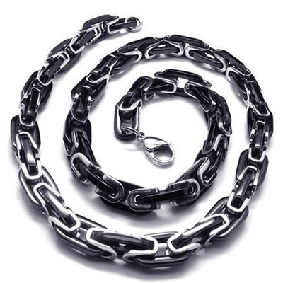 Jewelry Mens Black Silver Stainless Steel Biker Chain Necklace Lobster Clasps Link
Jewelry Mens Black Silver Stainless Steel Biker Chain Necklace Lobster Clasps Link