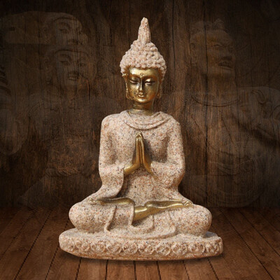 Resin handicraft sandstone decoration sitting Buddha statue Buddha statue feng shui decoration
Resin handicraft sandstone decoration sitting Buddha statue Buddha statue feng shui decoration
