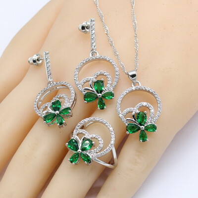 5 Colors 925 Silver Jewelry Sets For Women Bridal Semi-precious Earrings Necklace Pendant Ring Christmas Gift
5 Colors 925 Silver Jewelry Sets For Women Bridal Semi-precious Earrings Necklace Pendant Ring Christmas Gift