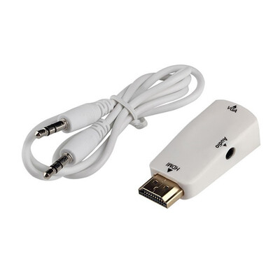 HDMI to VGA Converter With Audio Cable Male to Female Adapter for PC Laptop Tablet Projector
HDMI to VGA Converter With Audio Cable Male to Female Adapter for PC Laptop Tablet Projector
