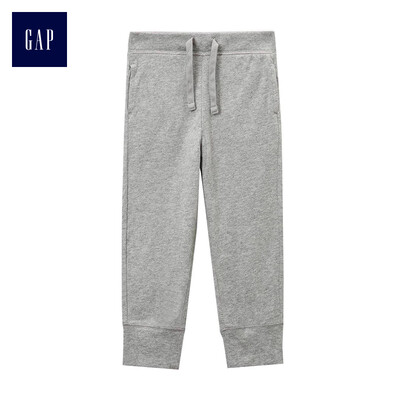 GAP flagship store childrens clothing boys&children basic models comfortable elastic waist beam mouth sweatpants 215369 hemp gray 73cm 6-12 months