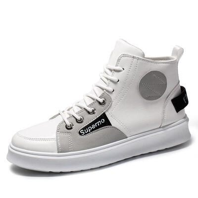 Korean version of the wild Velcro high-top sports shoes leather flat student casual shoes
Korean version of the wild Velcro high-top sports shoes leather flat student casual shoes
