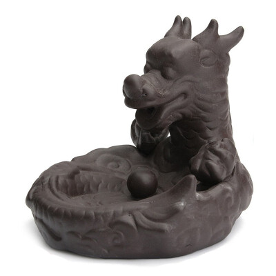 UpperX Dragon Cone Incense Burner Purple sand Backflow Dragon Smoke Holder "Dragon Pond" coffee 105 x 11 x 10cm
UpperX Dragon Cone Incense Burner Purple sand Backflow Dragon Smoke Holder "Dragon Pond" coffee 105 x 11 x 10cm