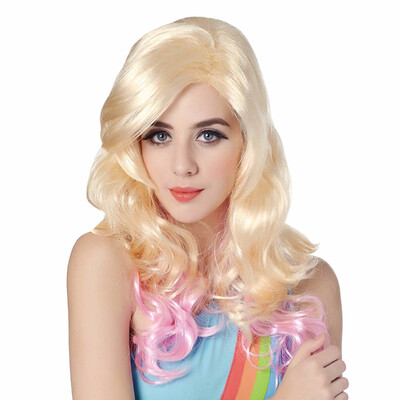 24" Blonde Pink Cosplay Wig Synthetic Hair Long Natural Wave Custom Party Wigs For White Women Heat Resistant Halloween 210gpcs
24" Blonde Pink Cosplay Wig Synthetic Hair Long Natural Wave Custom Party Wigs For White Women Heat Resistant Halloween 210gpcs
