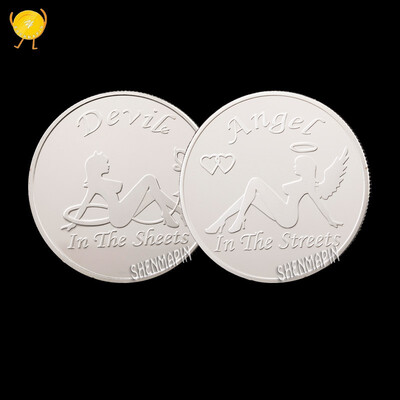 An angel heart to heart love commemorative coin gold plated silver artistic gifts pursuit of freedom challenge coins collection 
An angel heart to heart love commemorative coin gold plated silver artistic gifts pursuit of freedom challenge coins collection
