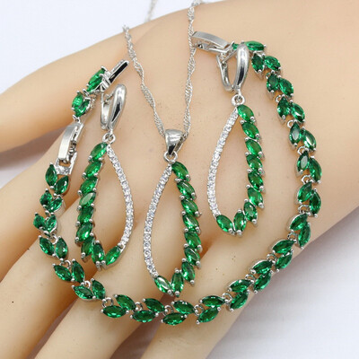 4 Colors 925 Silver Bridal Jewelry Sets For Women Cubic Zirconia Earrings Bracelet Rings Necklace Pendant
4 Colors 925 Silver Bridal Jewelry Sets For Women Cubic Zirconia Earrings Bracelet Rings Necklace Pendant