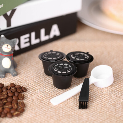 3pcsset Reusable Coffee Capsule with Spoon&Brush Set of 3 Coffee Filters for Nespreso Brewing Machine
3pcsset Reusable Coffee Capsule with Spoon&Brush Set of 3 Coffee Filters for Nespreso Brewing Machine